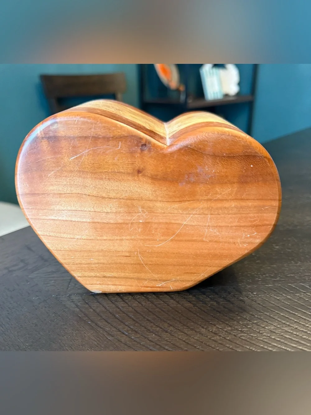 Vintage Signed William “Bill” Nash Handcrafted Heart Bandsaw Jewelry/Trinket Box